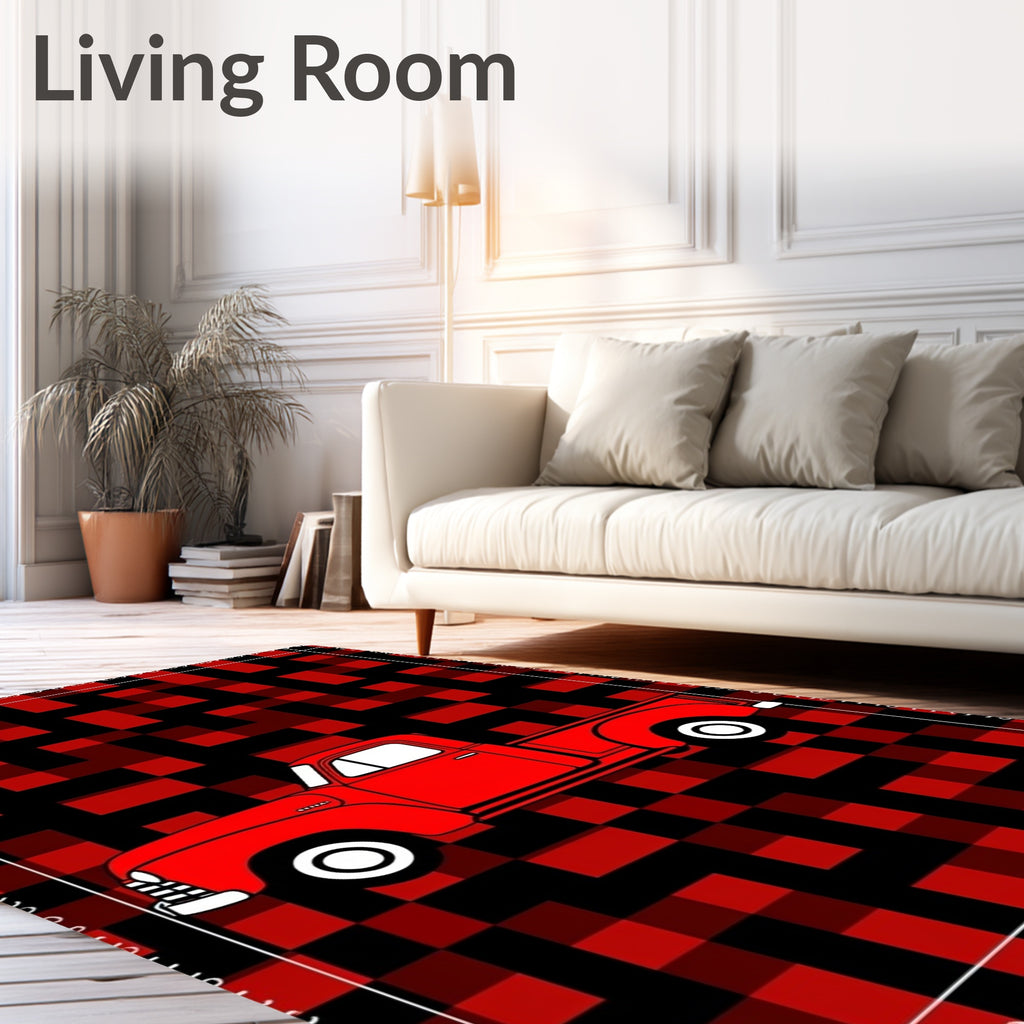 Red Buffalo Truck Rug