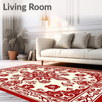 Cardinal Orchid Garden Border Rug