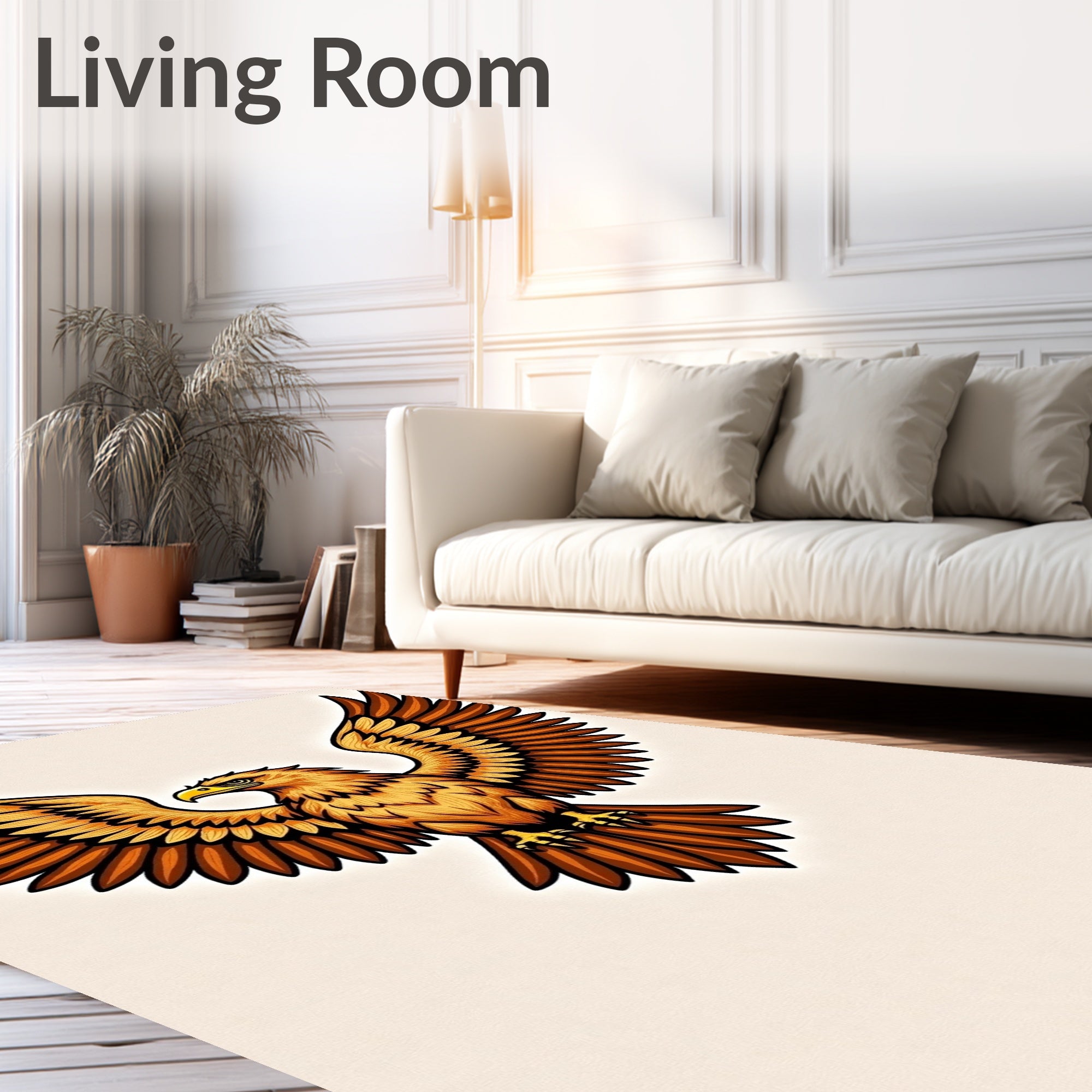 Golden Eagle Wings Spread Rug