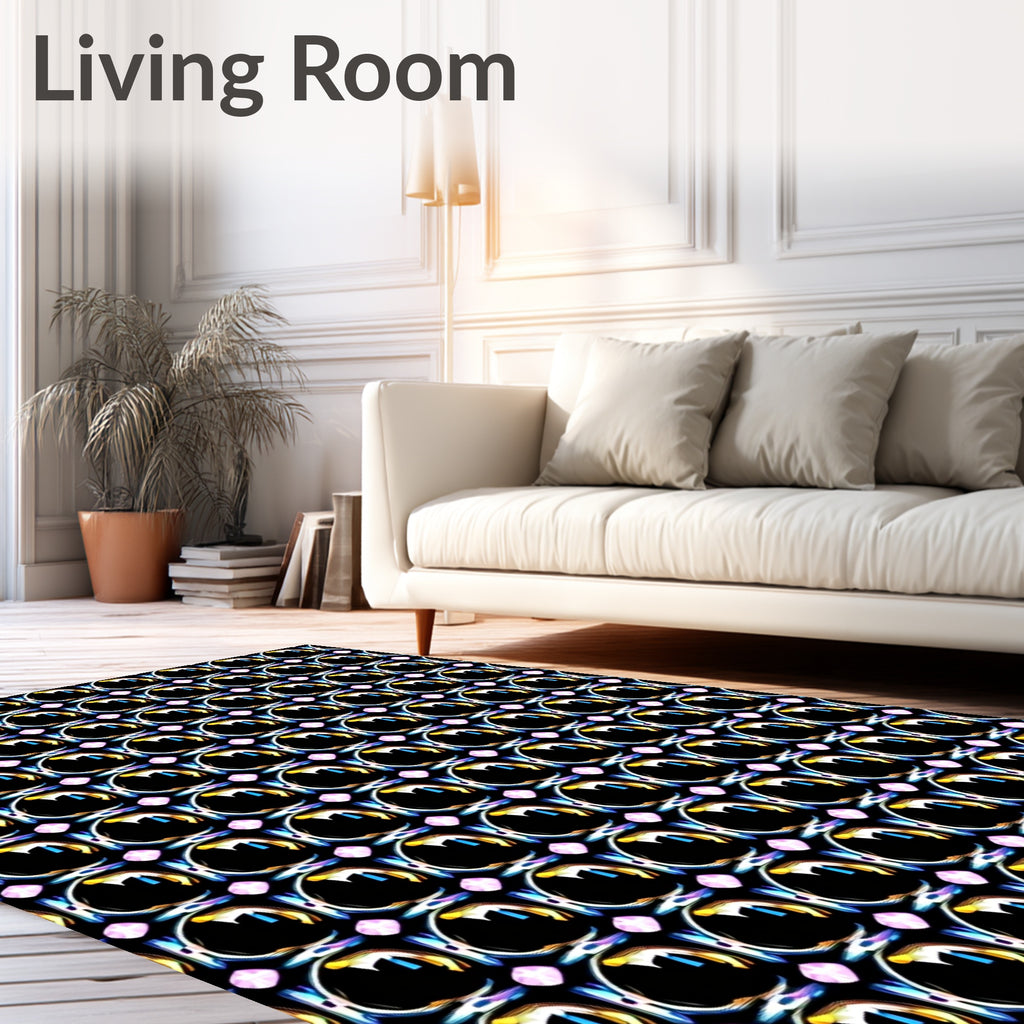 Iridescent Spheres Geometric Mosaic Rug