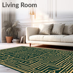 Ancient Gold Forest Labyrinth Rug
