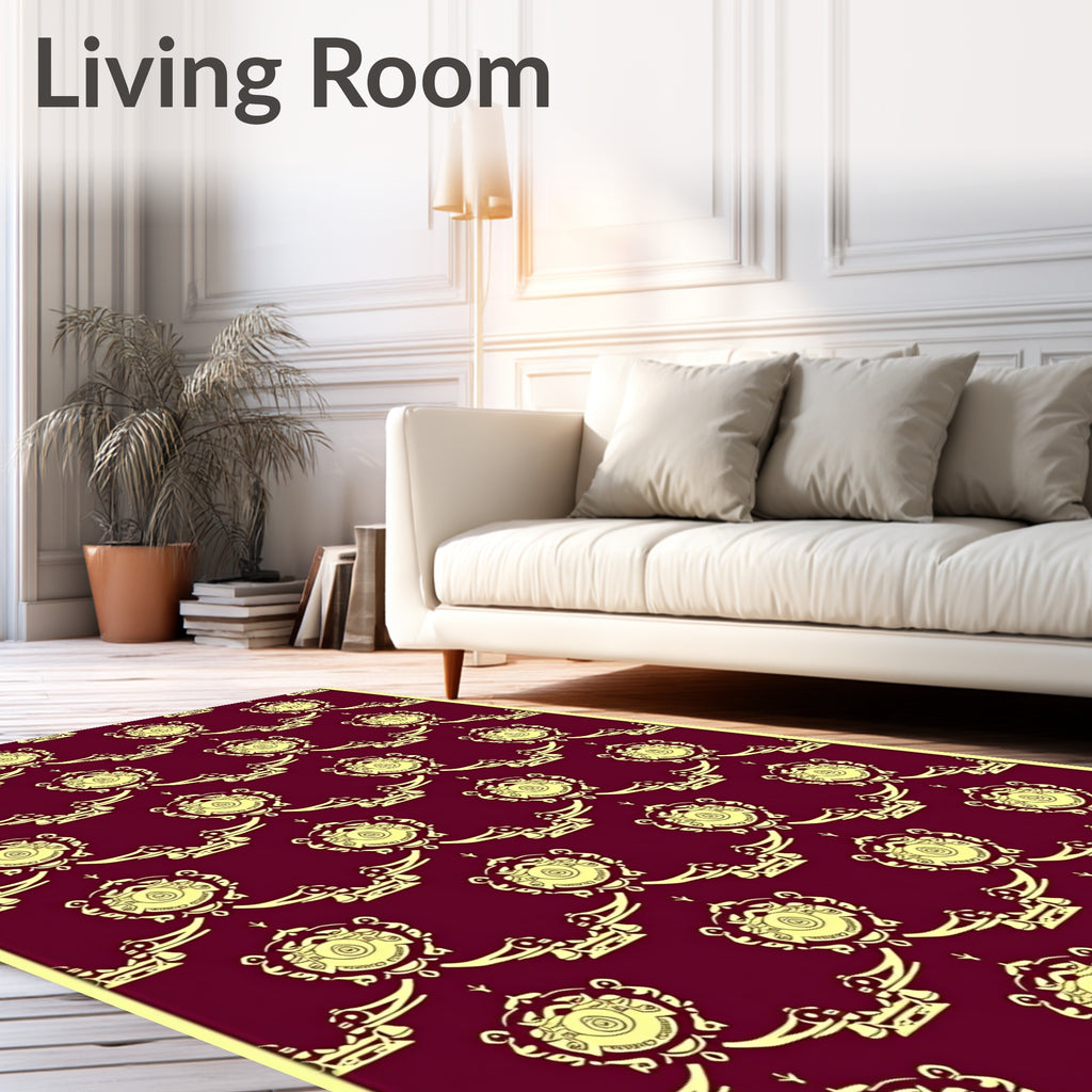 Regal Burgundy Royal Crest Rug