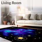 Cosmic Nebula Swirl Galaxy Rug