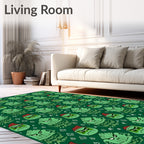 Green Grinch Christmas Monsters Rug