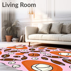 Pink Sports Balls Mix Rug