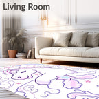 Pastel Rainbow Unicorn Cloud Dream Rug