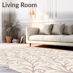 Victorian Mauve Vine Scroll Rug