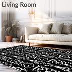 Classic White Tribal Geometric Rug