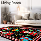 Cute Santa Gifts Stars Snowflakes Rug