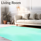 Gentle Aqua Smooth Gradient Rug
