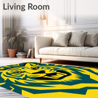 Bold Yellow Tiger Tribal Rug
