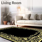 Golden Regal Floral Border Rug