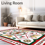 Woodland Bear Festive Wreath Rug