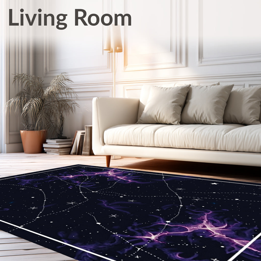 Galactic Nebula Star Map Rug