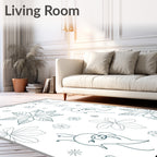 Whimsical Nature Creature Flower Blend Rug