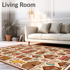 Gingerbread Village House Collection Rug