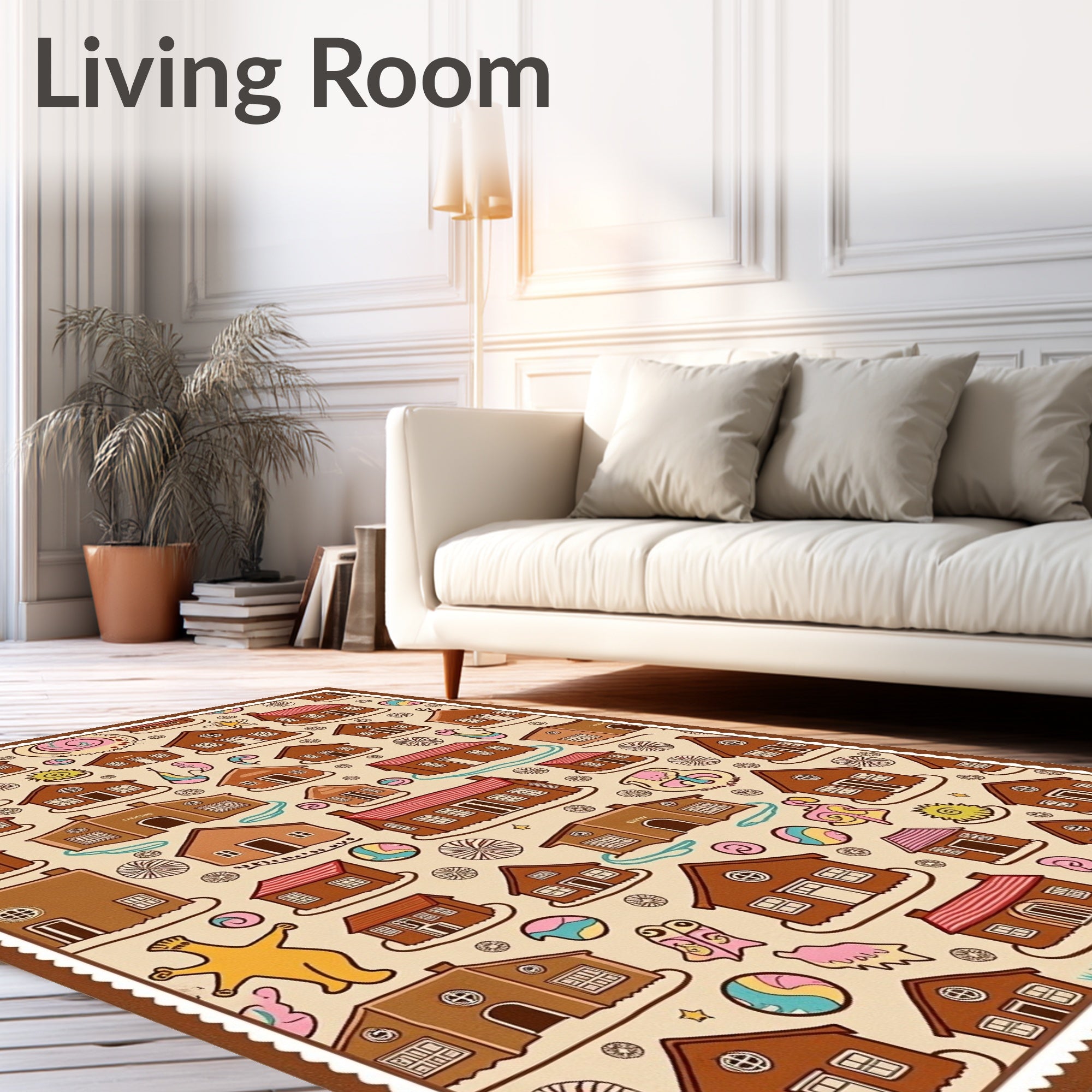 Gingerbread Village House Collection Rug