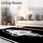 Mysterious White Tentacle Figure Rug