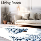 Winter Wonderland Snowy Forest Pines Rug