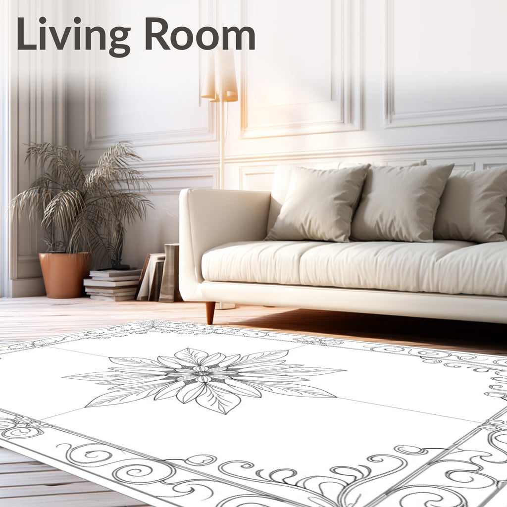 Grand Floral Medallion Border Rug