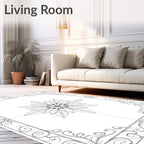Grand Floral Medallion Border Rug