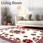 Crimson Botanical Garden Arrangement Rug