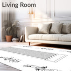 Organic Black Pebbles All-Over Rug