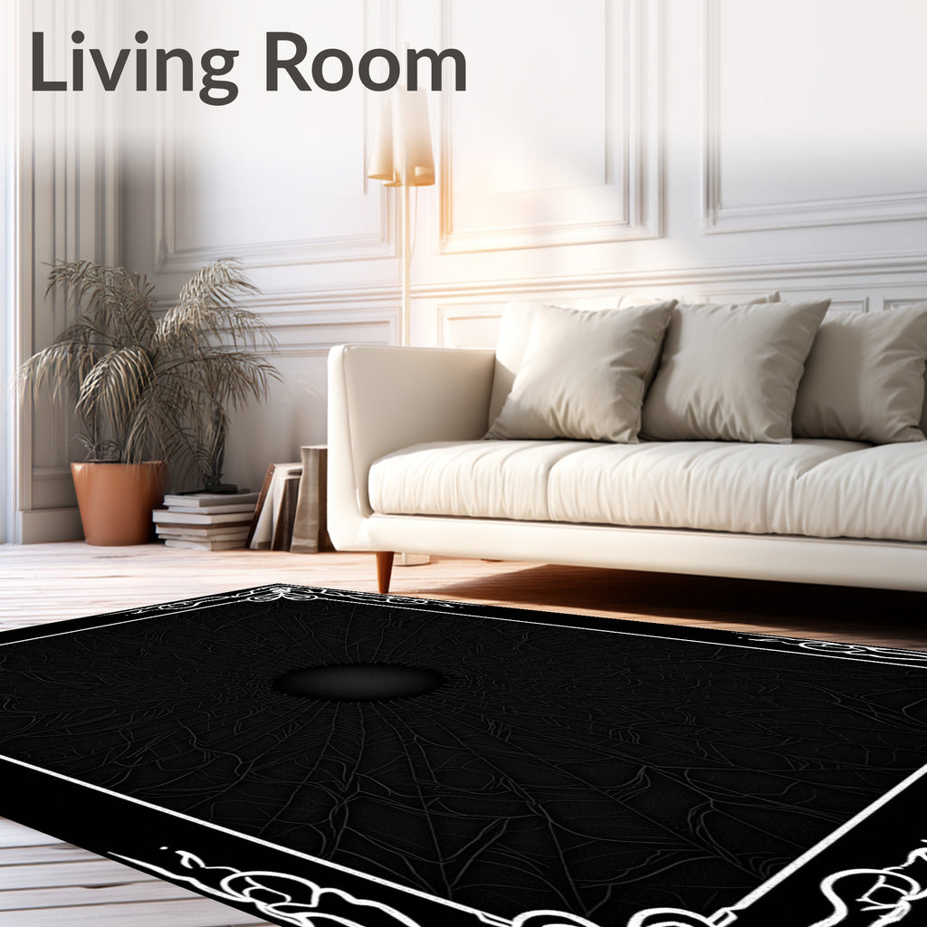 Gothic Black Spiderweb Tunnel Rug