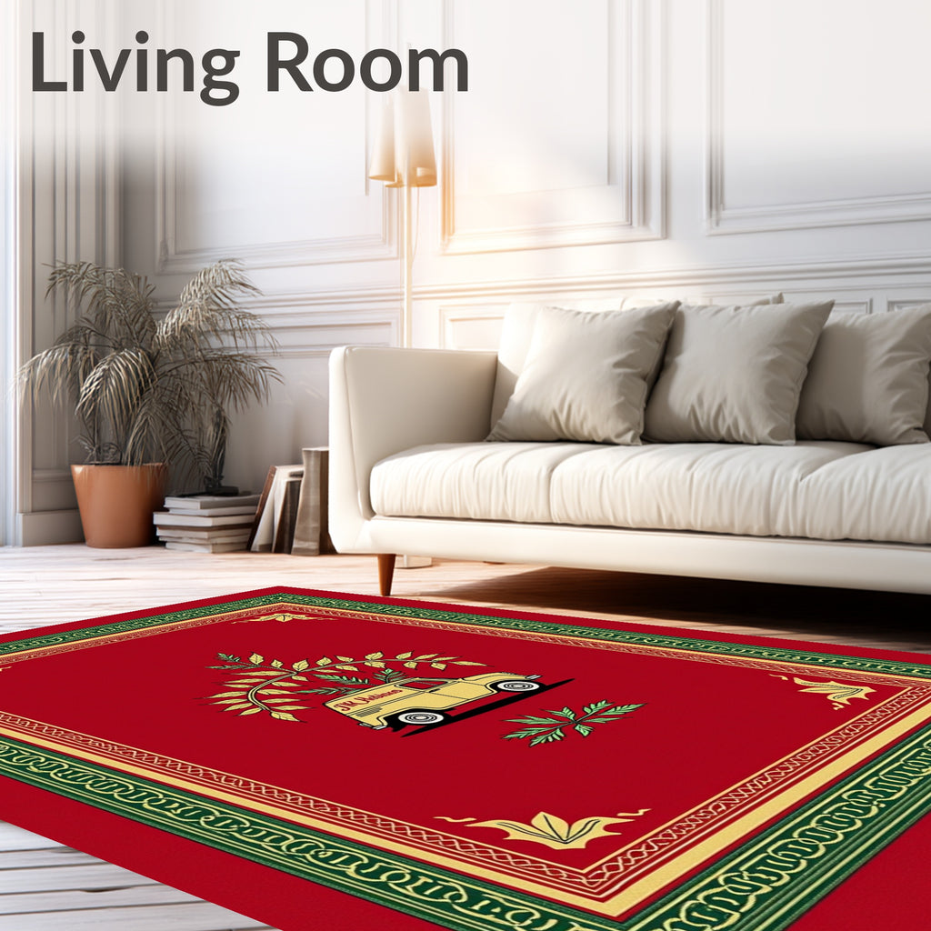 Yellow Van Red Foliage Border Rug