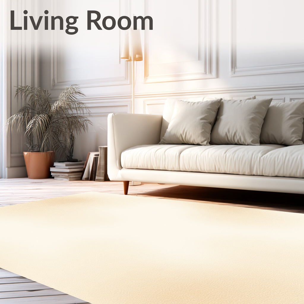 Creamy Beige Soft Texture Rug