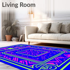 Radical Neon Circuit Board Rug