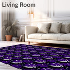 Deep Purple Bold Swirl Medallion Rug