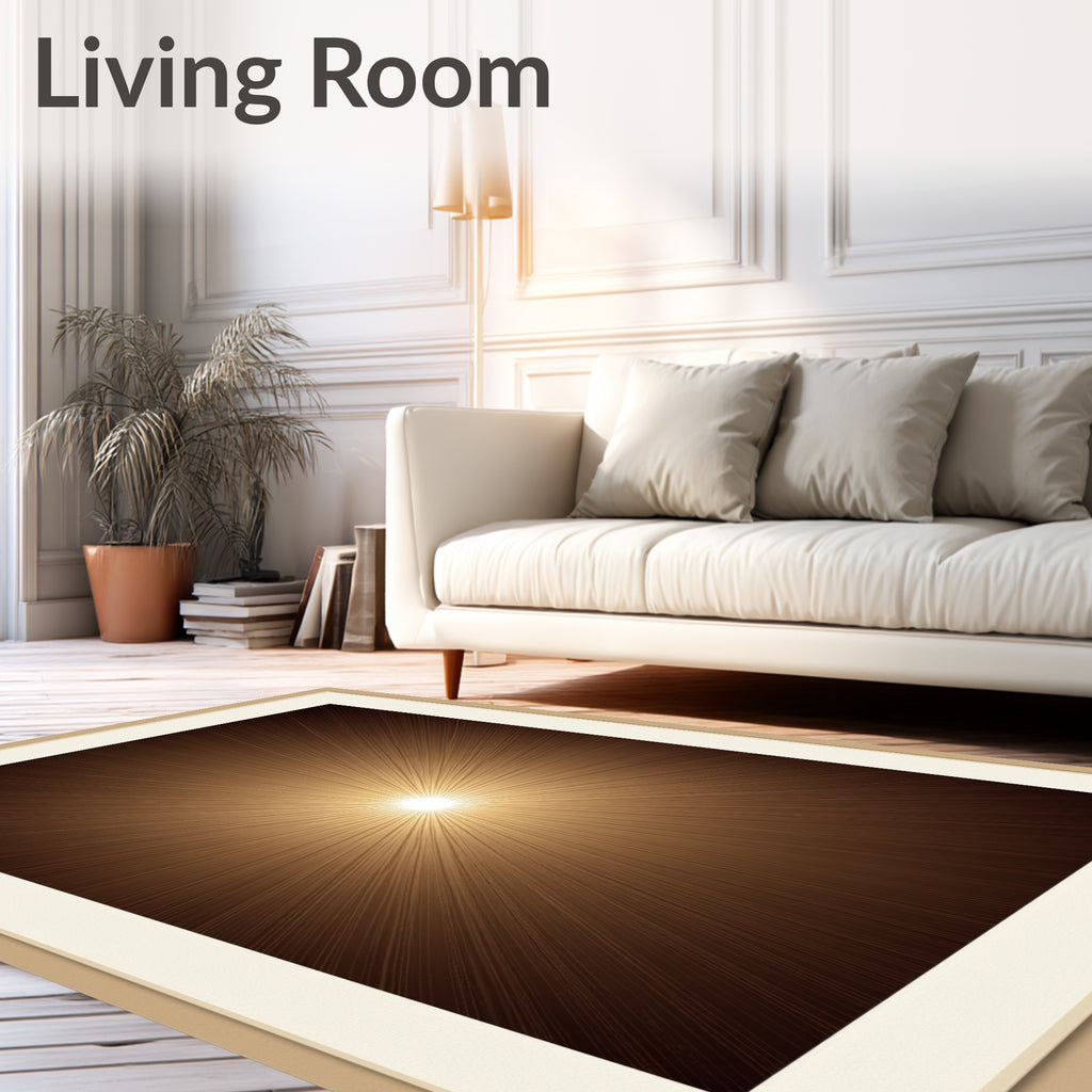 Radiant Sunburst Brown Rug