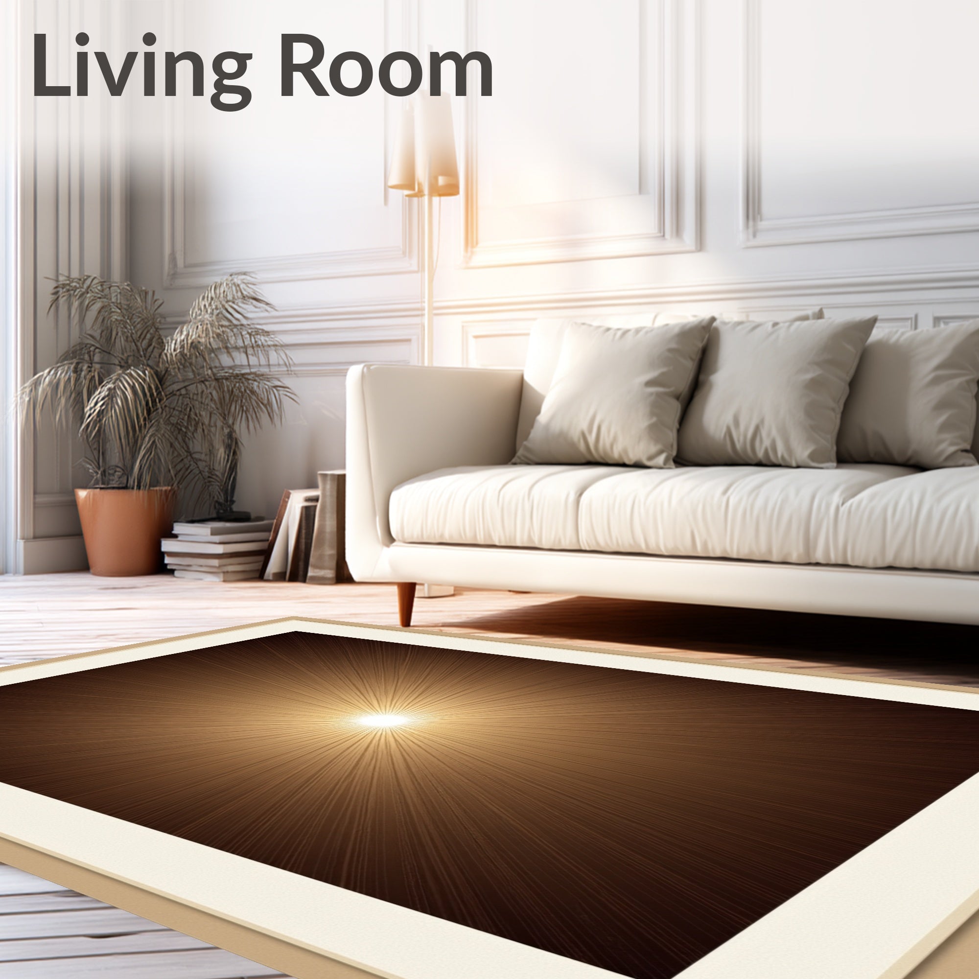 Radiant Sunburst Brown Rug