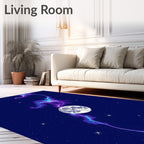 Cosmic Moon Nebula Lightning Galaxy Rug
