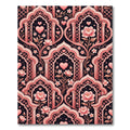 Pink Coral Arch Bloom Heart Rug