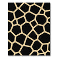 Black Gold Giraffe Spot Geometric Rug