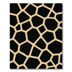 Black Gold Giraffe Spot Geometric Rug