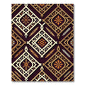 Earthy Woven Diamond Geometric Burgundy Art Rug
