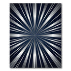Radiant Silver Starburst Abstract Metallic Rug