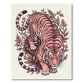 Blush Tiger in Tropical Foliage Rug