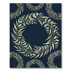 Green Eucalyptus Wreath on Navy Rug