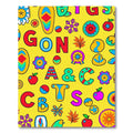 Alphabet And Objects Yellow Rug