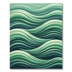 Ethereal Sage Green Flowing Wave Rug