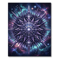 Celestial Purple Cosmic Compass Star Rug