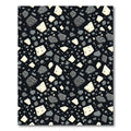 Modern Monochrome Terrazzo Speckled Stones Rug