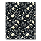 Modern Monochrome Terrazzo Speckled Stones Rug