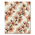 Coral Blossom Branch Artful Arrangement Rug