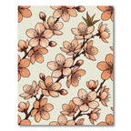 Coral Blossom Branch Artful Arrangement Rug