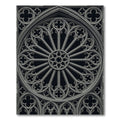 Gothic Slate Gray Ornate Cathedral Rose Rug